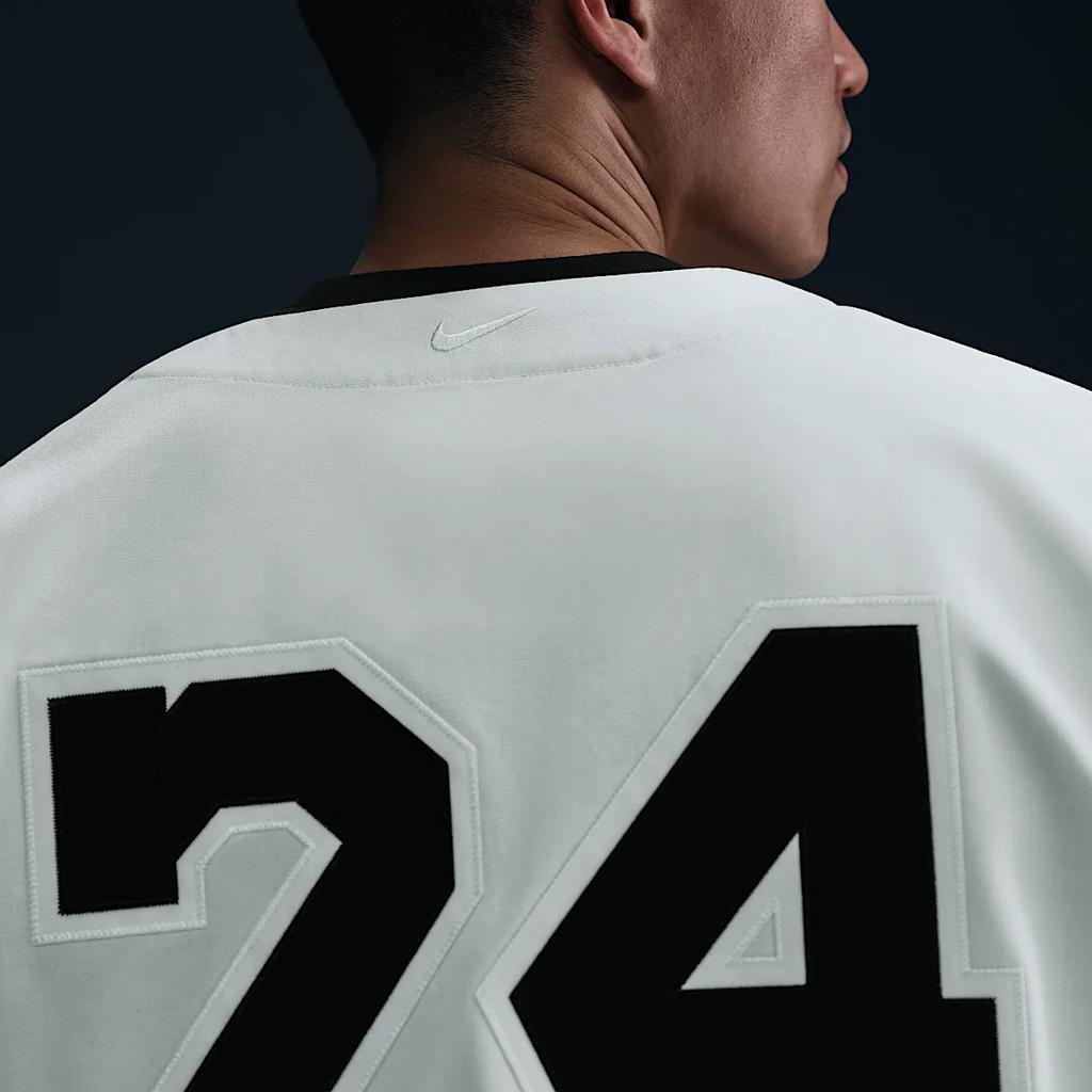 Nike Kobe Baseballtrøye (Asia Dimensjonering) Sail/Black Unisex Topper Hvit IB0008-133