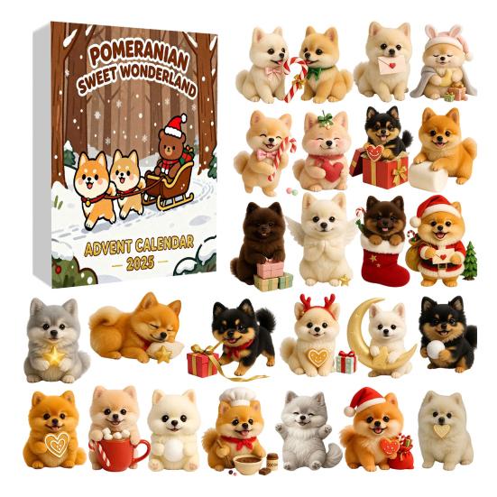Christmas Advent Calendar Corgi Design 24-Day Countdown Decoration Kid Surprise Advent Calendar Holiday Decor