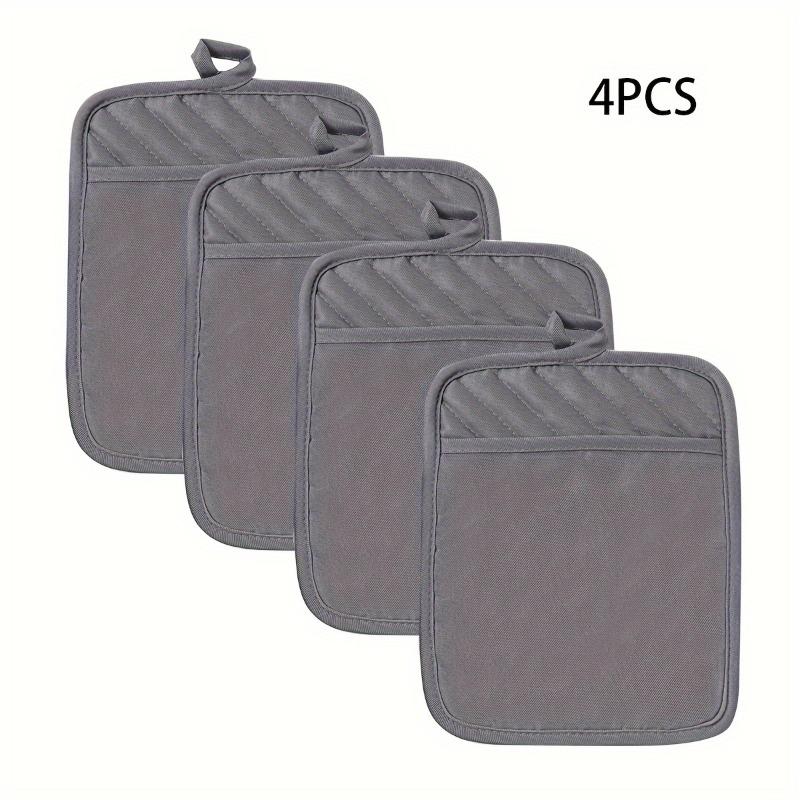 4pcs/set Baking Kitchen Oven Gloves Heat-resistant Microwave Gloves High-temperature Baking Resistant Fabric Cotton and Linen