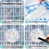 Colorful Window Sticker Rainbow Prism Static Glass Sticker Wall Decals New Year Stickers Home Decor
