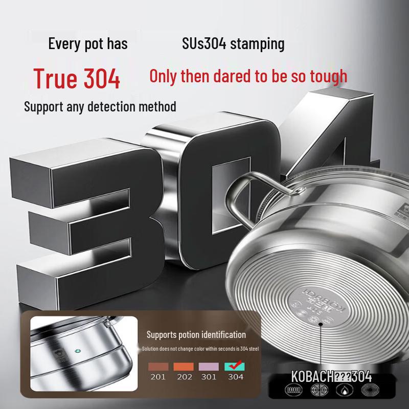 KOBACH 304 Stainless Steel Double Layer Steamer Pot