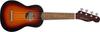 Ukulele Venice Soprano Walnut Sunburst with Soft Case Uke, Fingerboard, 2-Color