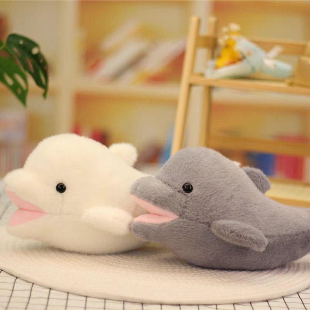 PP Cotton Simulation Dolphin Plush Toy Fluffy Plush Stuffed Whale Toys Kids Gifts