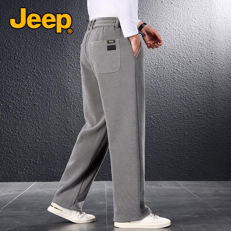 JEEP Men's Straight-Leg Casual Trousers