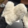 Winter Women Real Rabbit Fur Gloves Natural Thick Style Rabbit Fur Mittens Outdoor Girls Keep Warm Hand Knitted Fur Glove