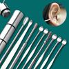9Pcs/set New 9Pcs/Set Earwax Removal Tools Stainless Steel Curette Spoon Earpick Easy Carry Ear Care Ear Clean Tool
