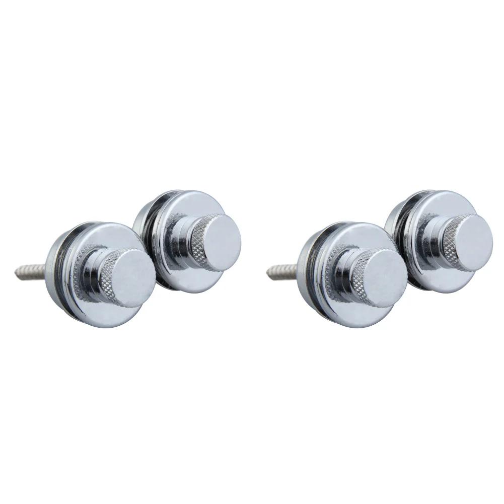 10-2PCS Electric Guitar Straplock Zinc Alloy Bass Safety Straplock Flat Head Non-slip Replacement Musical Instrument Accessories
