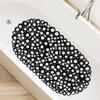 Lishun Anti-Slip Suction Cup Bath Mat with Drain Holes