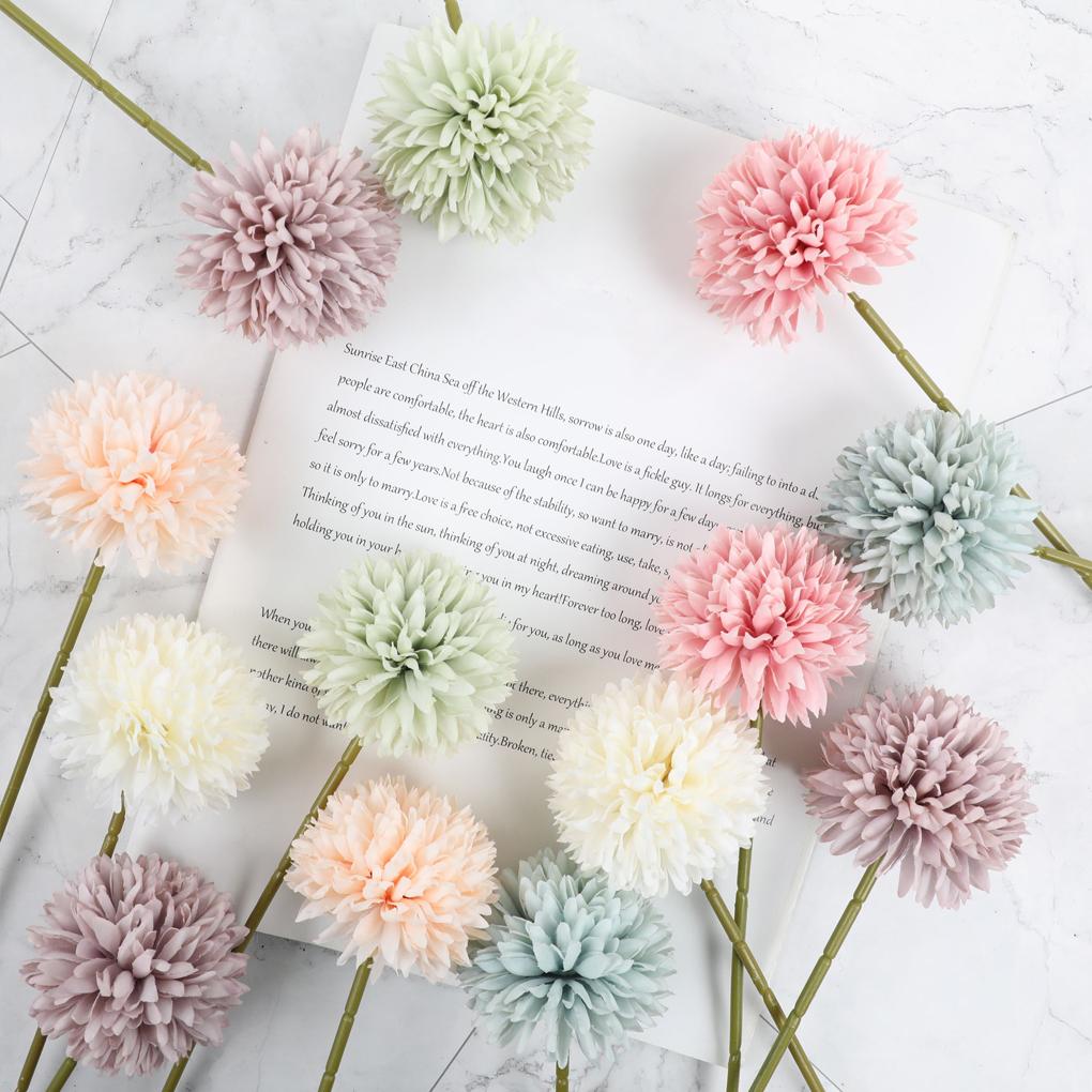 6pcs Artificial Flower Single Stem Realistic Blossom Flower Table Decoration Prop for Home Decor