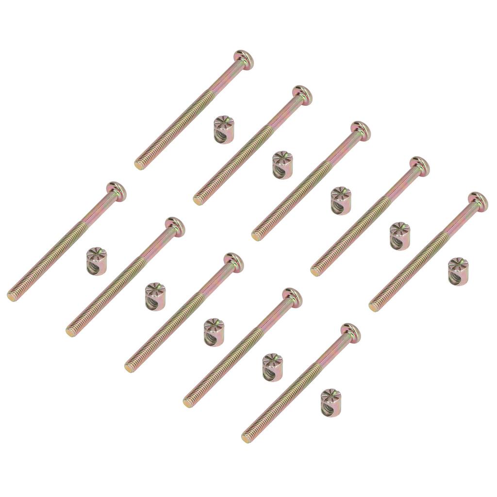 10 Sets Baby Bed Crib Screw M6 Galvanized Stainless Steel Hex Socket Head Cap Screws Hardware Kit