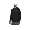Under Armour Rose Letter Print Heavyweight Cotton Training Hoodie Men Hoodies Black 1379688-001