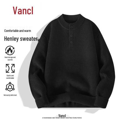 VANCL Men's Henley Neck Knit Sweater