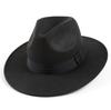 Autumn and winter woolen hat Shanghai beach retro black woolen hat gentleman's hat top hat British jazz hat