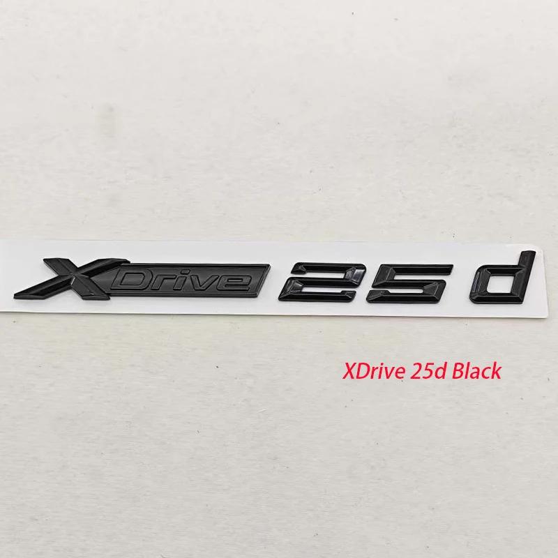 3D ABS Car Styling Logo XDrive 25i 25d Badge Rear Trunk Emblem Side Door Sticker For BMW X2 X3 XDrive Auto Accessories Zw5