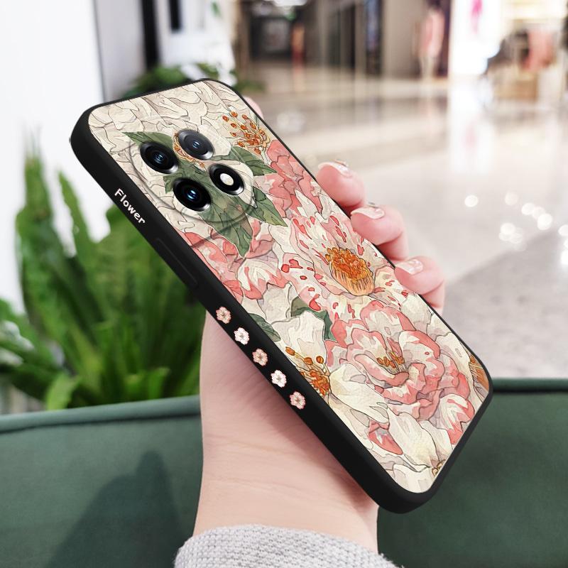 Gorgeous Flower Phone Case For Oneplus 12 12R 11 11R 10 10R 10T 9R 9RT 9 8T 8 7 7T Pro 5G Liquid Silicone Cover