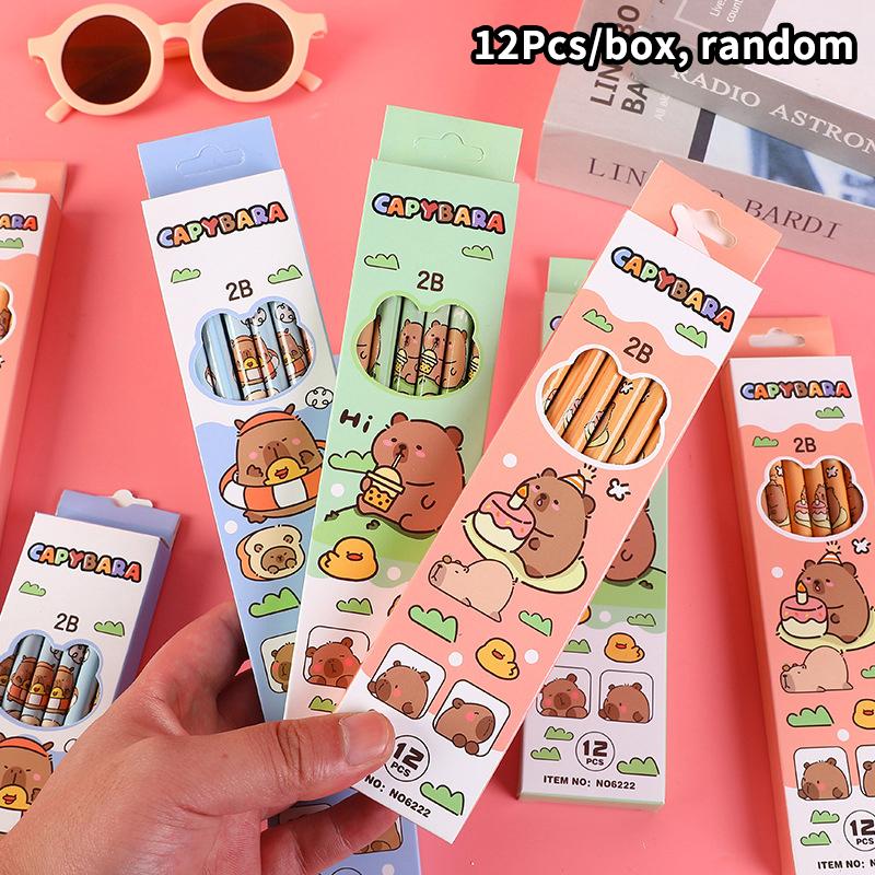 

12 шт. Мультяшный милый карандаш Карандаш для рисования Письмо Рисование Эскиз Студенческий Hb Карандаш с ластиком Студенские канцелярские товары Призы