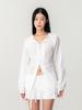 GLOWNY Misty Sheer Blouse (White)