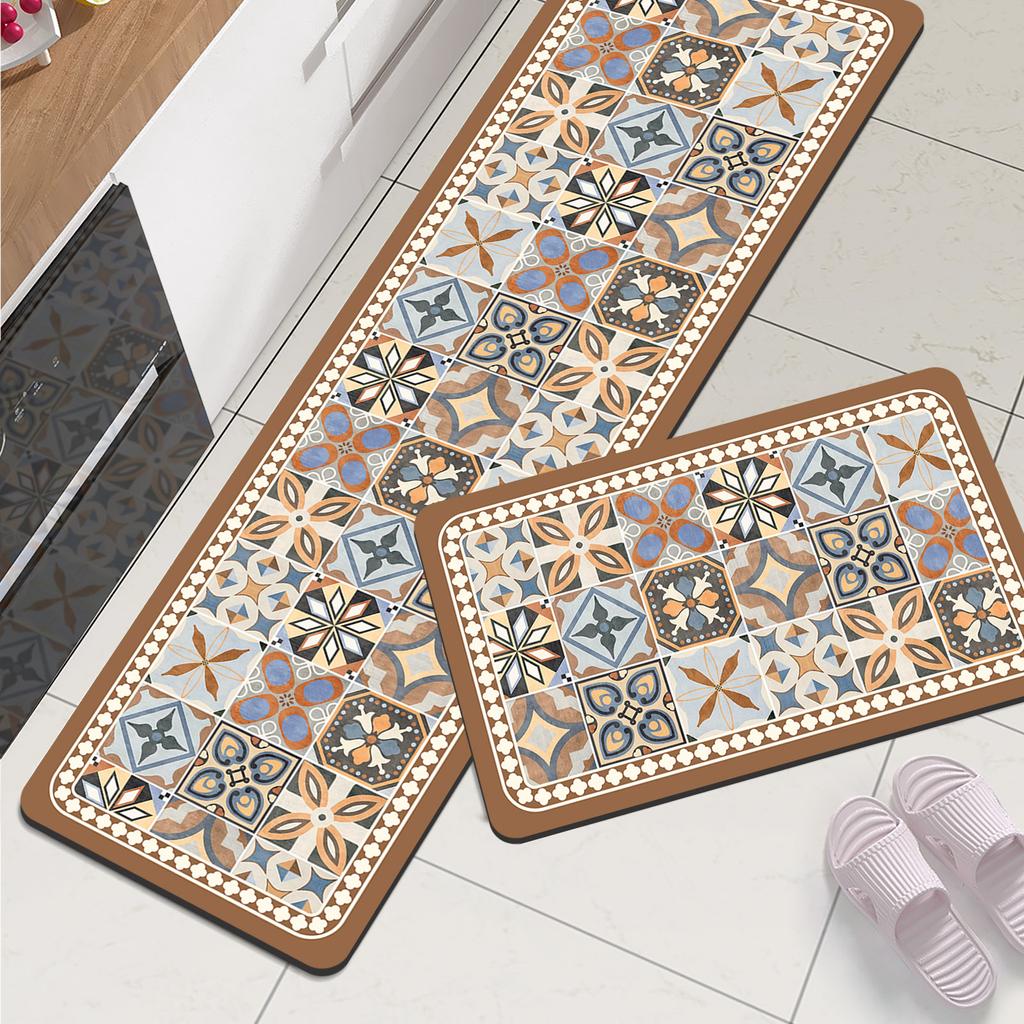 Nordic Foot Mats Kitchen Mat Waterproof Long Area Kitchen Rug For Living Room Hallway Bathroom Carpet Doormat Washable