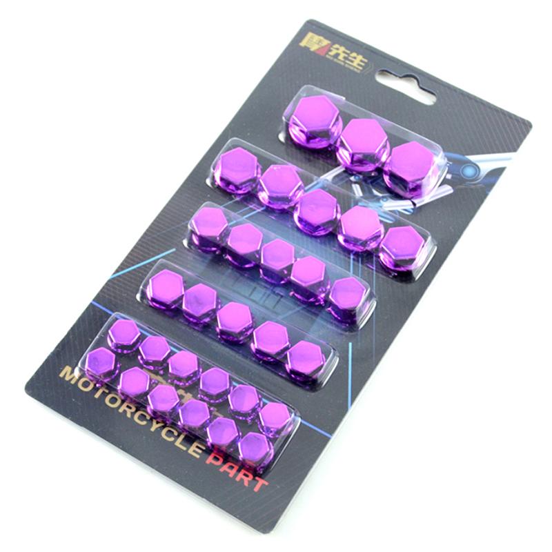

30 шт. мотоциклетные модифицированные детали головка винта крышка декоративная крышка винта детали фиолетовый