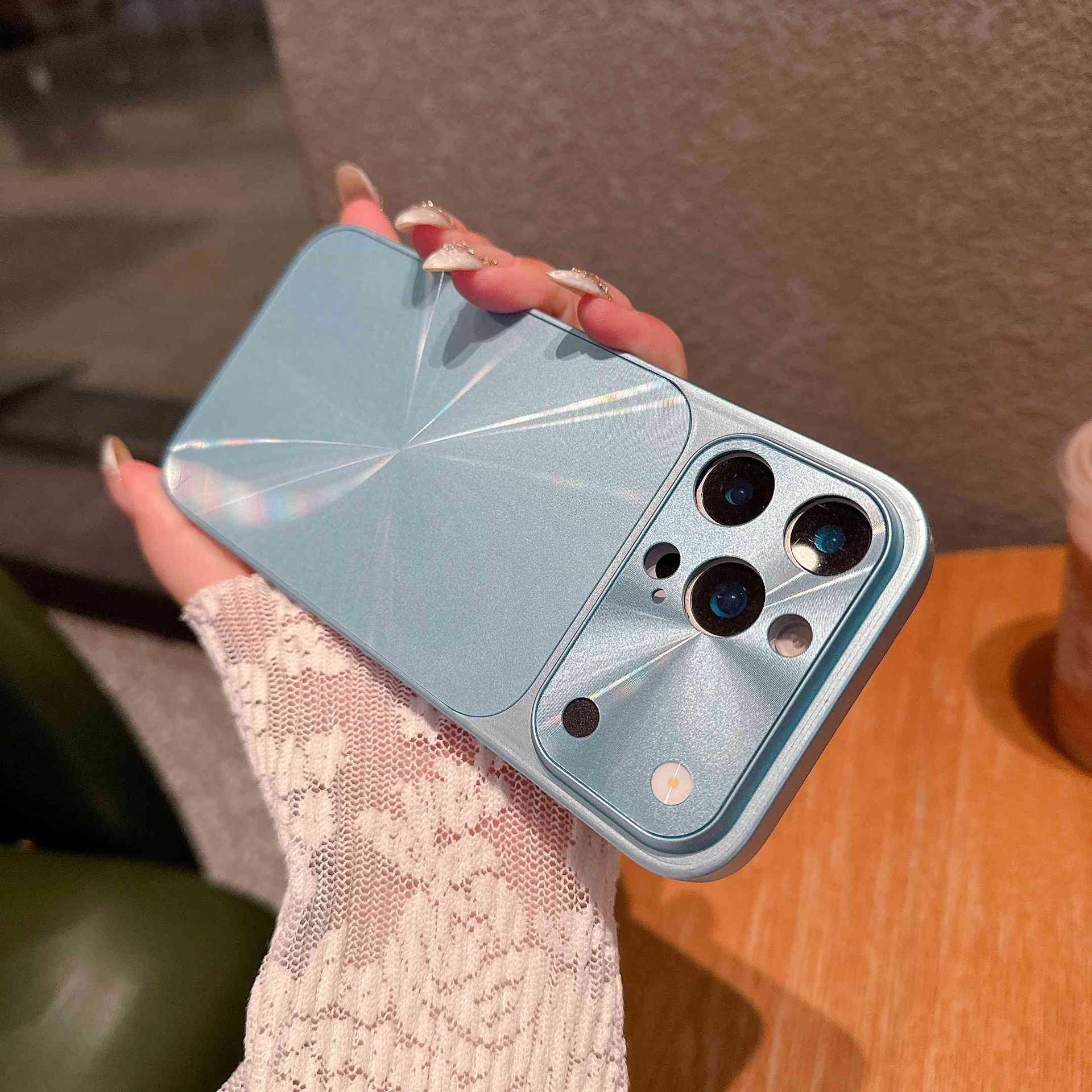 

Aurora CD Grain Phone Case for iPhone 17 Pro Max/16/15 - Large Window, Full Coverage, Drop Protection iPhone 14 Pro небесно-голубой