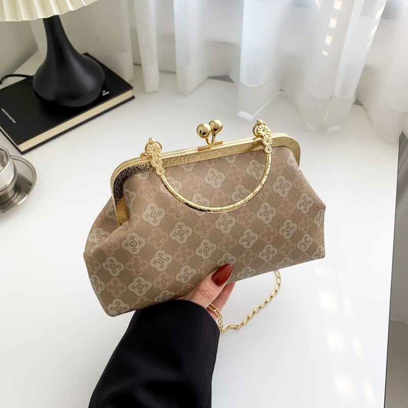 Women's 2025 Korean Style Casual Fashion Crossbody Shell Handbag with Chain Strap