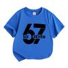 Kids Boys Girls Crew Neck Short Sleeve 100% Cotton T-Shirt, Stylish 6 7 Number Print Casual Soft Breathable Tee for Daily Wear School Summer Outfits 2