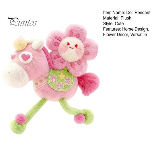 New Year Horse Gift Doll Pendant Plush of 2026 Mascot Soft Animal Keychain Good Luck Charm Backpack Hanging Decoration