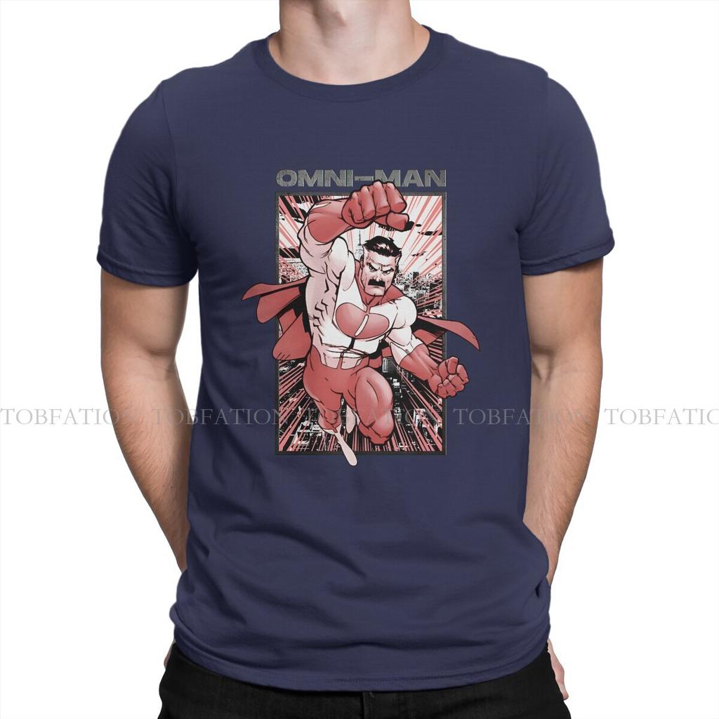 Invincible TV Series Mens TShirt OmniMan Distinctive T Shirt 100 Cotton Graphic Sweatshirts Hipster