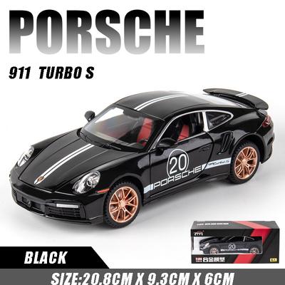 1:24 Maßstab 911 Turbos Metall Sportwagen Legierung Modellauto Druckguss & Spielzeugauto Simulation Sound und Licht Sammlung Kindergeschenk