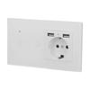 WiFi Smart Switch with Dual USB Concealed Wall Socket APP Voice Touch Control  Standard AC100‑