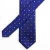 [Michiko London] Brand Necktie, Made in Japan, Silk, Small Pattern, Jacquard Weave, Business, Regular Size (Pattern C: Blue)