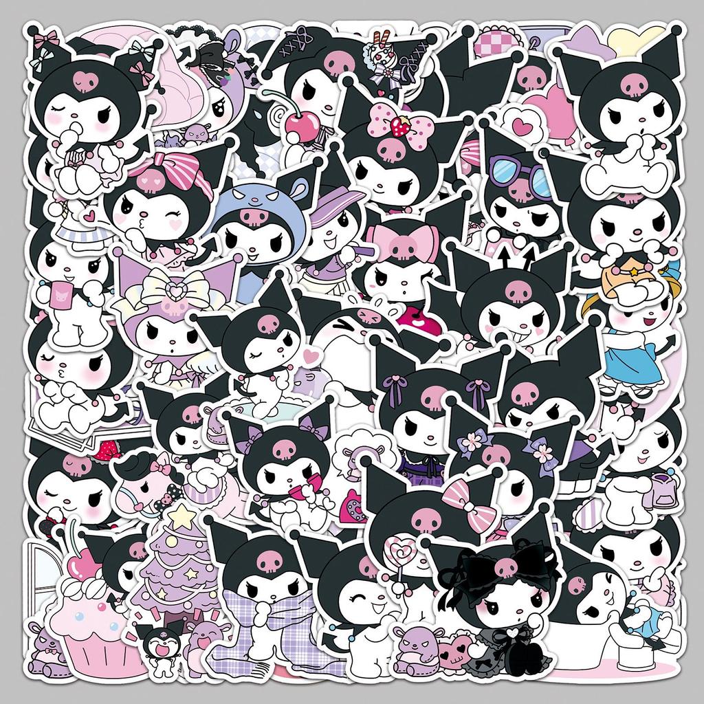Kuromi Stickers: 50 Cute, Waterproof Decorative Stickers for Laptops, Phones, and Cups