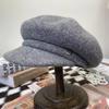 Woll-Barett für Damen Herbst Winter Vintage Gestrickt Warmes Modeaccessoire