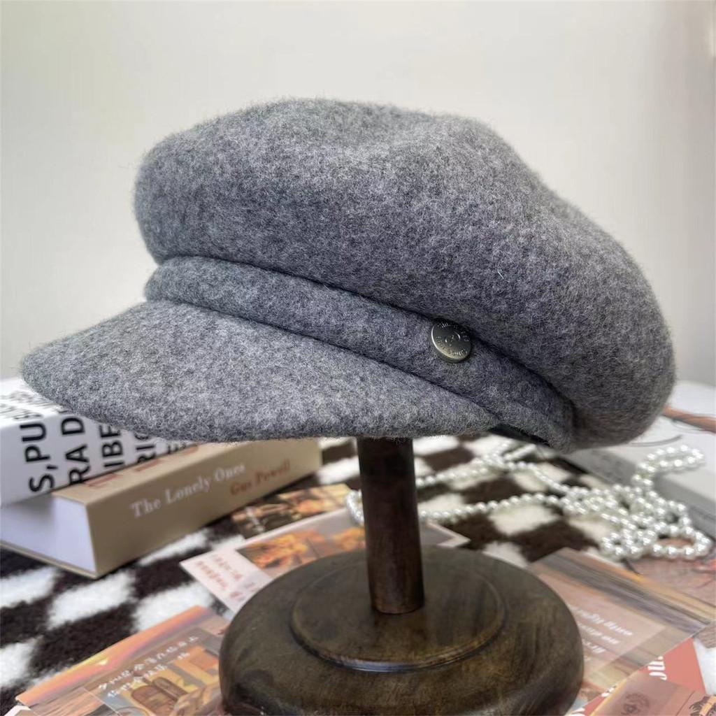 Woll-Barett für Damen Herbst Winter Vintage Gestrickt Warmes Modeaccessoire