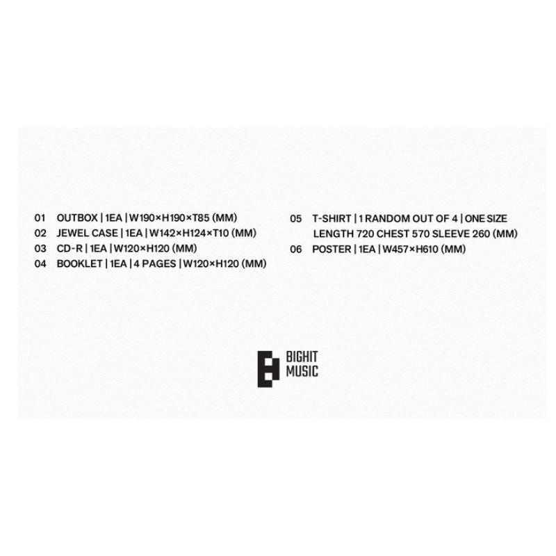 BTS 'ARIRANG' (T-Shirt CD Box Set) Limited Edition Album with Random T-Shirt + Poster