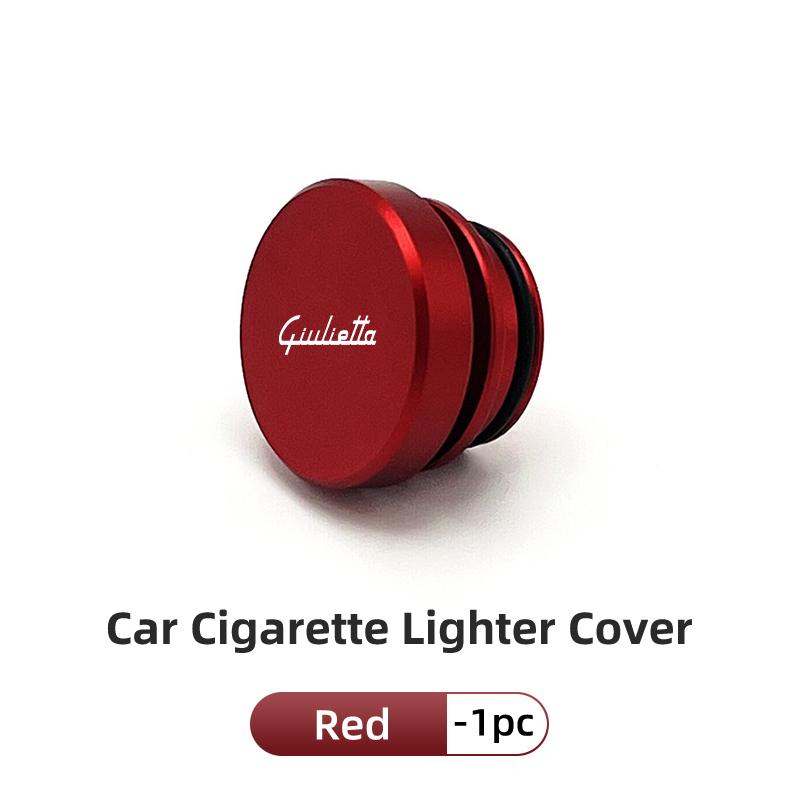 2026 Hot Sticker For Alfa Romeo Car Alloy Cigarette Lighter Plug Cover Dust Protection Cap Interior Accessories GT Stelvio F1 Br