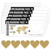 1Set Boarding Pass Scratch Off Game Card with Envelope Travel Ticket Surprise Gift for Wedding Birthday Party Christmas Holiday