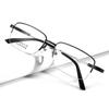 Ultralight Men's Business Titanium Semi-Rimless Eyeglass Frame for Prescription Glasses