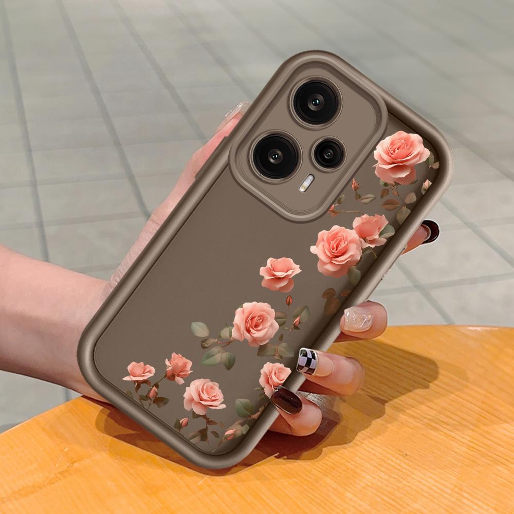 Soft Silicone Square Ladder Printing Pattern Phone Casing Full Cover Camera Shockproof Protection Rubber Case for Xiaomi Redmi