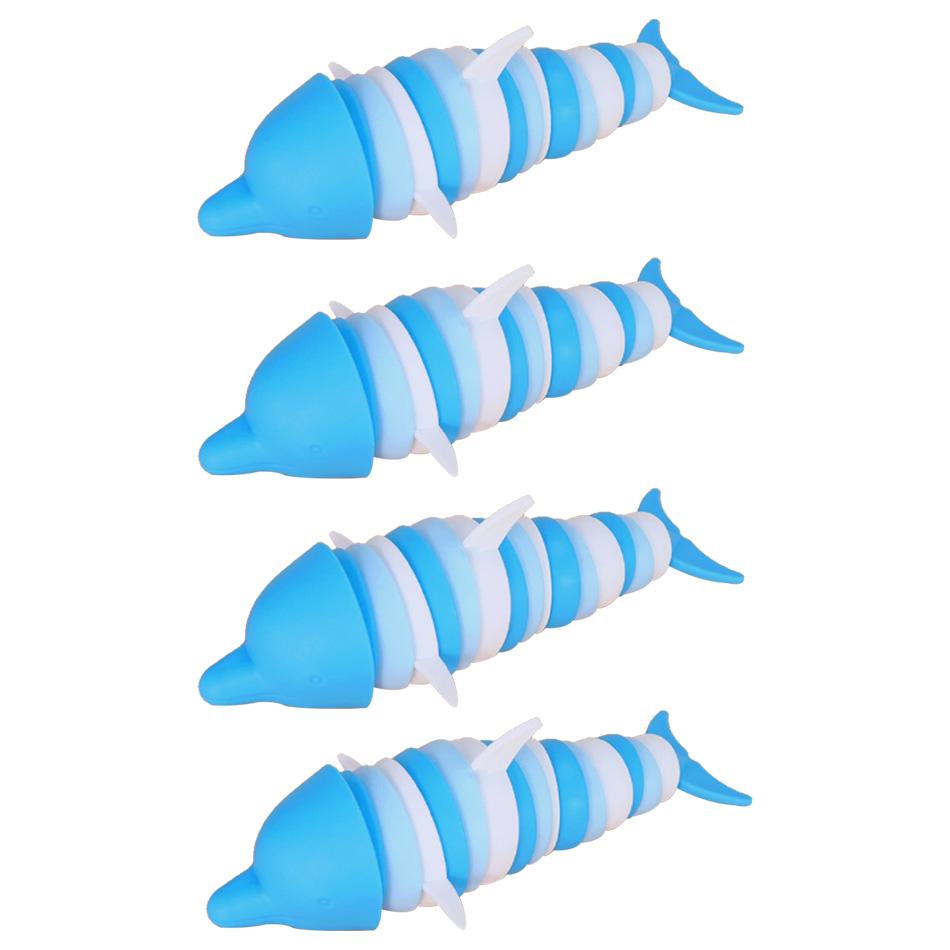 Fidget Toys Slug 3D Articulated Stretch Shark Stress Reliever For Adults Kids Anti-Anxiety Office Desk Toy Gifts