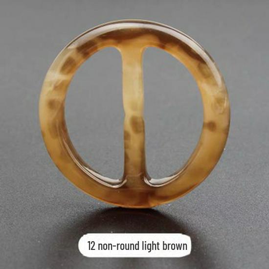 Resin Adjustable Japanese T-Shirt Knot Waist Buckle with Three-Speed Button & Scarf Clip