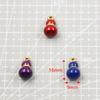 9x16mm Stainless Steel Enamel Seven-Star Gourd Pendant for Necklaces & Bracelets