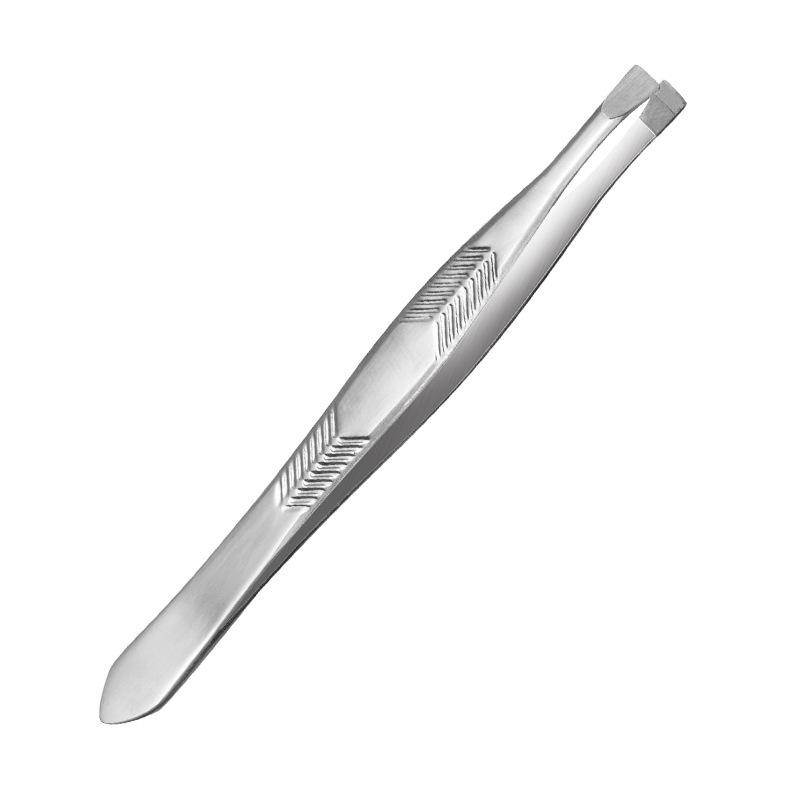 Stainless Steel Gold-Plated Slant Eyebrow Tweezers & Trimmer by Yangjiang Beauty Tools