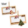 Money Gift Holder for Christmas Tree 2Pcs Hanging Ornament Cash, Wooden Xmas Decorative Cash Storage Decoration, Reusable Box Holiday Party