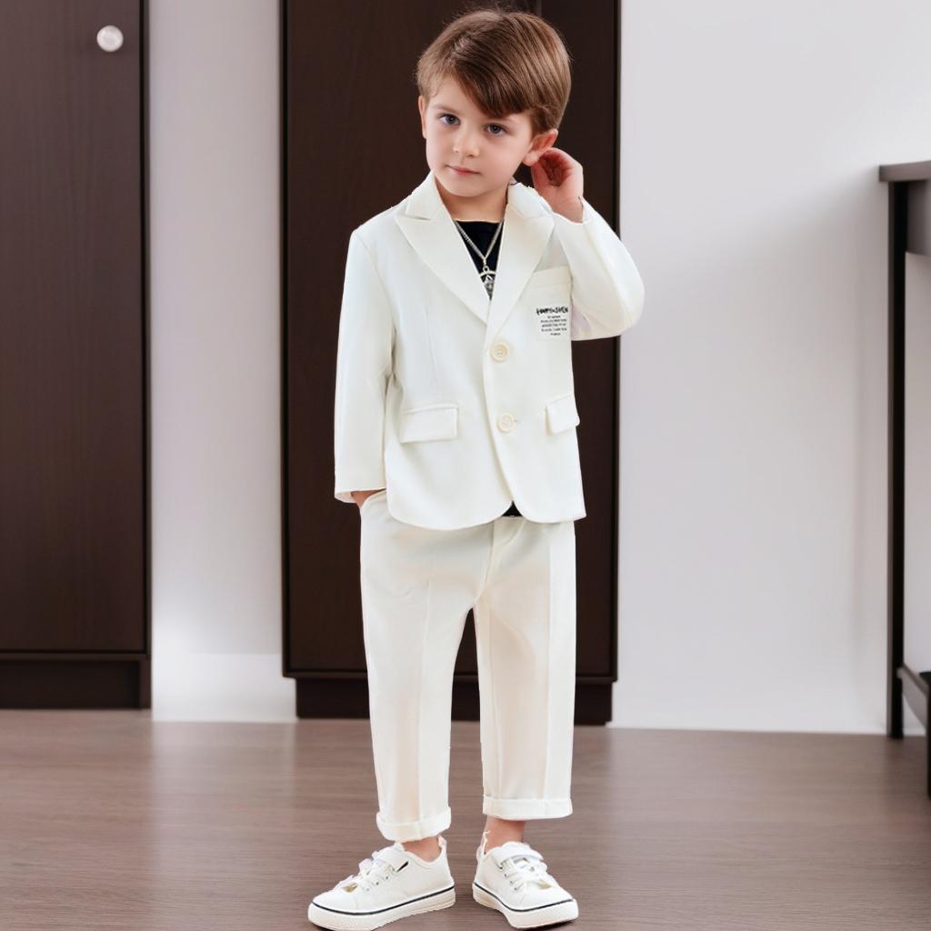 Kids Blazer Set Stylish Casual Tuxedo for Children Spring Autumn Formal Boys Wedding Suit Toddler Birthday Photo Shoot Outfits