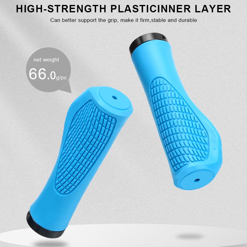 Bicycle Grips Ergonomic Rubber Soft Comfortable Bike Handlebar Cover Single Lock On Anti-Slip Shock Absorption MTB Accessories