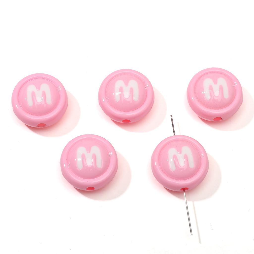 Double Sided Biscuit Charms Enamel M Drip Design for DIY Jewelry 2 or 10 Pcs