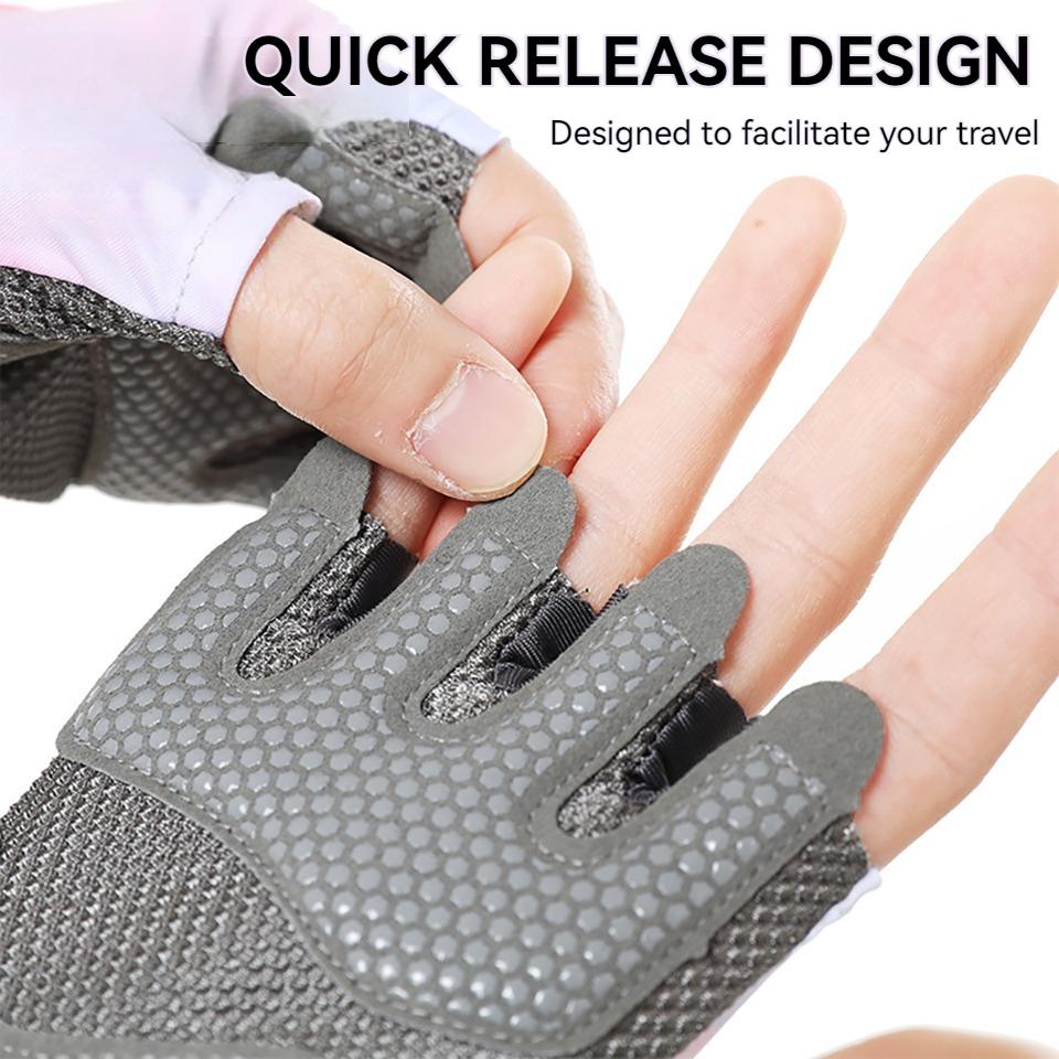 Gobygo 1Pair Thin Fitness Gloves Breathable Anti-Slip Anti-Callus Half-Finger Equipment Training Yoga Outdoors Cycling Men Women