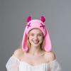 New Little Monster Handmade Knitted Wool Hat Autumn and Winter Thickened Warm Plush Hat Sweet Cool Babe Baotou
