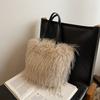 Plush bag women's autumn and winter new versatile shoulder handbag casual high-end plush bag